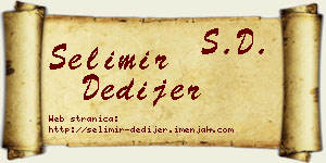 Selimir Dedijer vizit kartica